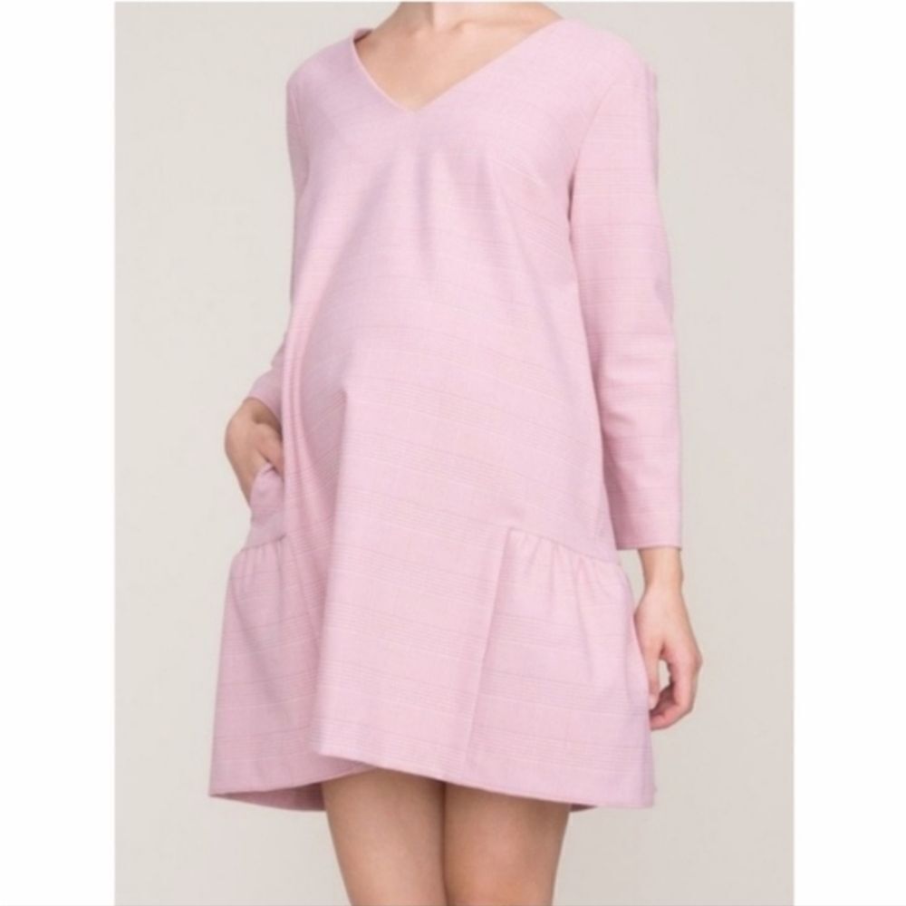 Hatch Heidi V Neck Maternity Dress Pink Size 2 Medium